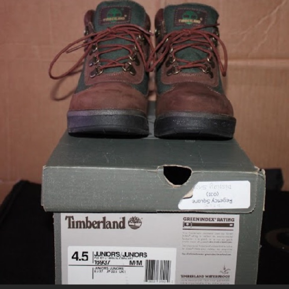 Timberland Field Boots - Green and Brown 4.5